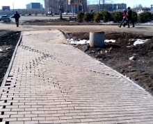 В Набережных Челнах стали проваливаться тротуары